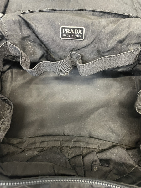 PRADA 三角プレート ナイロンバニティバッグ 黒