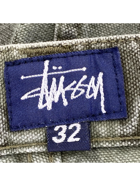 OLD STUSSY OUTDOOR 紺タグ USA製 デジカモ カーゴハーフパンツ (32)