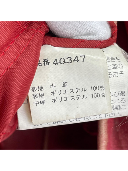 Harley-Davidson レザージャケット ファイヤーパターン レザー 赤 (M)