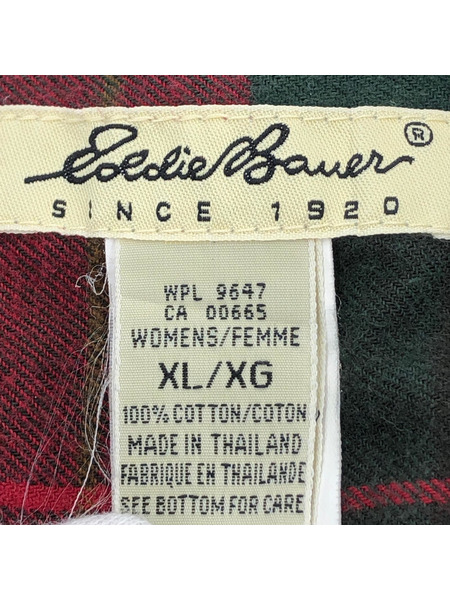 Eddie Bauer 長袖ワンピース チェックシャツワンピース