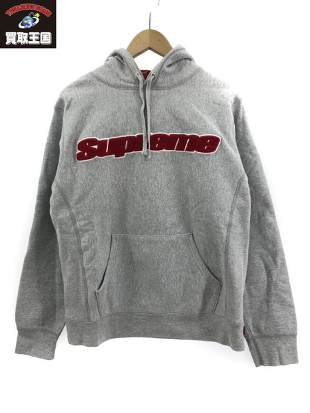 Supreme ワッペンロゴPOパーカー グレー[値下]