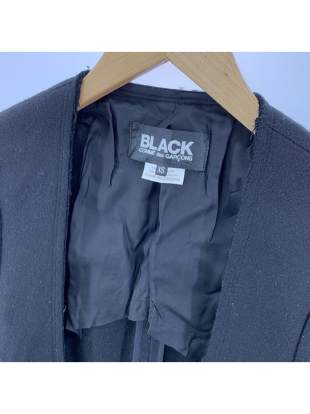 BLACK COMME des GARCONS/フロントポケットデザインコート/XS/ブラック