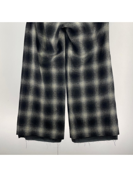 blank Cross Ombre Wide Pant チェックパンツ グレー