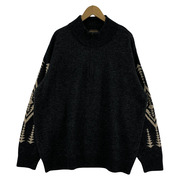 PENDLETON ネイティブ柄 ハーフジップニット L GRY