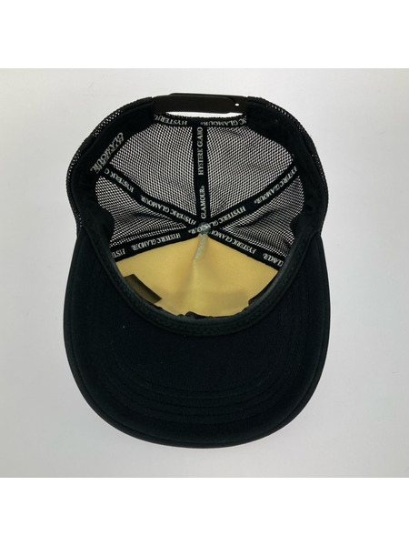 HYSTERIC GLAMOUR キャップ プリントキャップ/ブラック/ホワイト