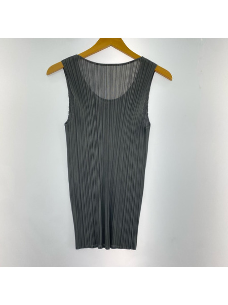 PLEATS PLEASE タンクトップ プリーツ グレー(3)