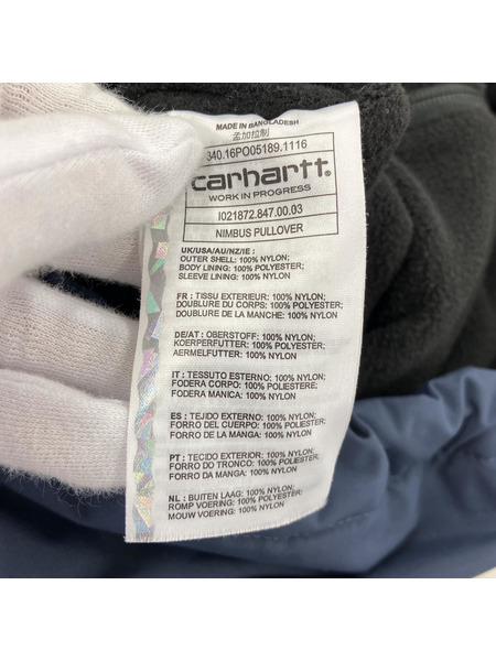 Carhartt　裏フリースアノラックナイロンジャケット 青[値下]