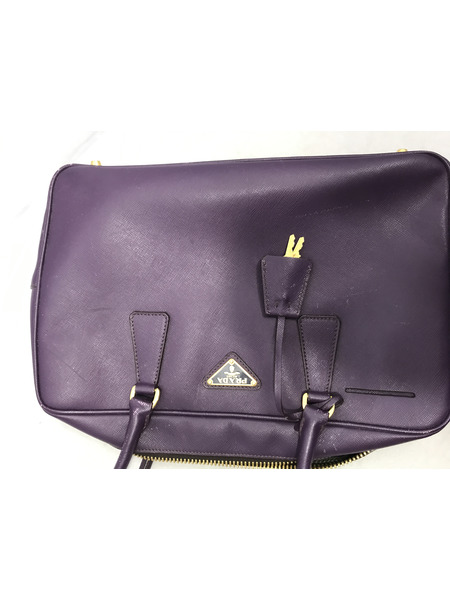 トートバッグ PRADA サフィアーノ ミニボストン 紫