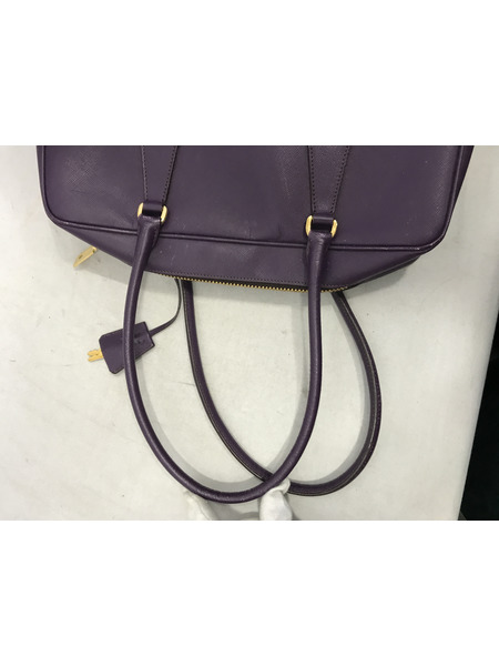 トートバッグ PRADA サフィアーノ ミニボストン 紫