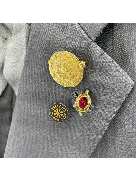 COMME des GARCONS テーラードジャケット・ブレザー 90s ストライプテーラー グレー