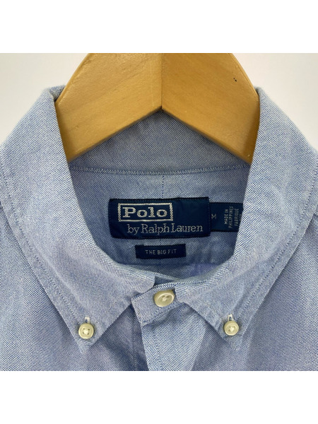 POLO RALPH LAUREN×BEAMS 別注 THE BIG FIT オックスフォードシャツ M 水色