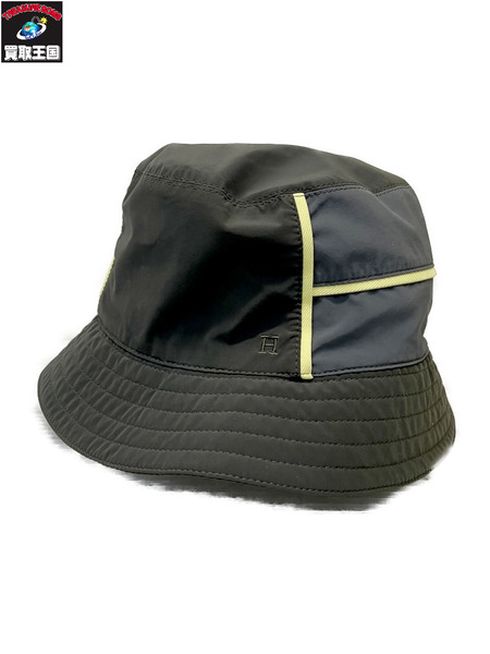 HERMES フレッドライン H刺繍 ナイロンバケットハット 58[値下]