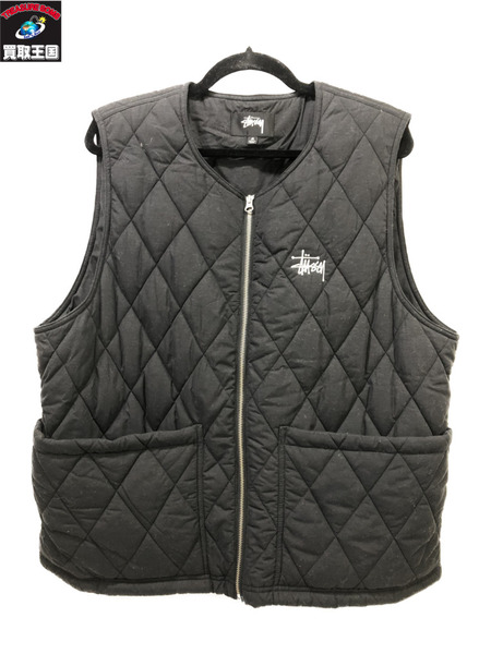 STUSSY　Diamond Quilted Vest/BLK/M/黒/ステューシー