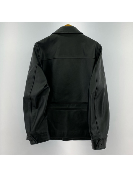 EDIFICE レザージャケット カーコート ブラック L