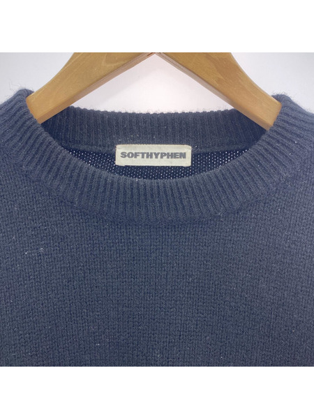 SOFTYPHEN ZIP DETAIL KNIT 03 ブラック