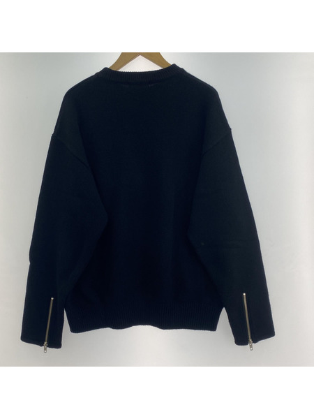 SOFTYPHEN ZIP DETAIL KNIT 03 ブラック