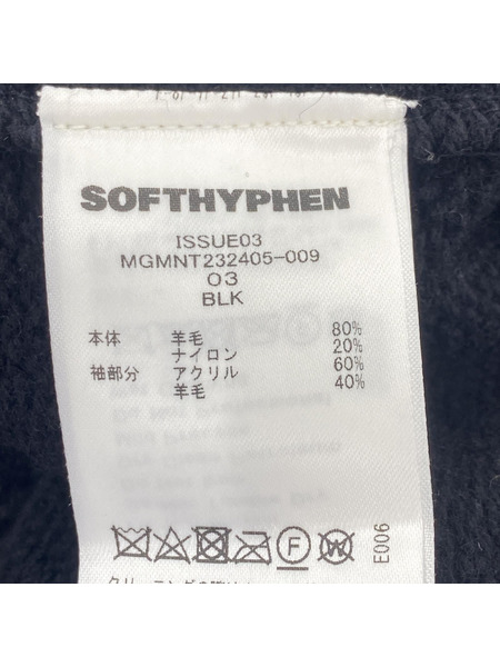 SOFTYPHEN ZIP DETAIL KNIT 03 ブラック