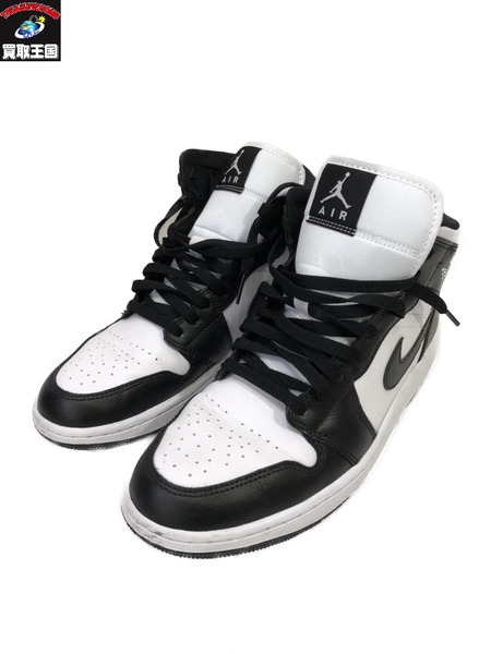 NIKE WMNS Air Jordan 1 Mid Black/White/27.5cm/黒/白/ナイキ