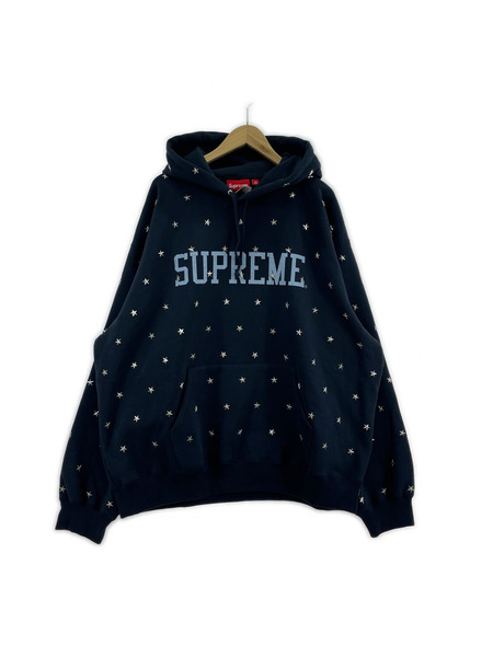 Supreme 25AW Stars Studded Hooded Sweatshirt XXL ネイビー