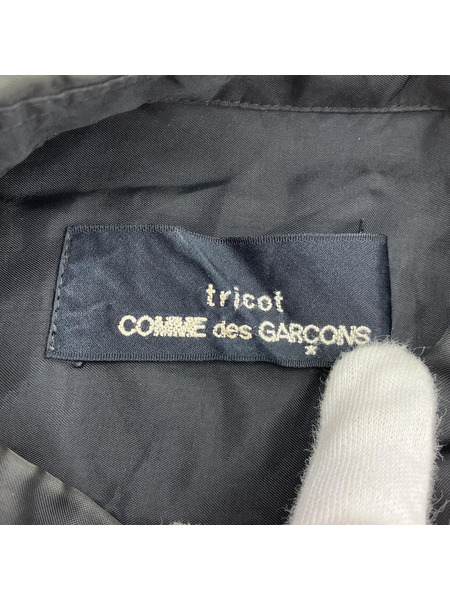 tricot COMME des GARCONS　ショート丈レーヨンシャツ/ブラック