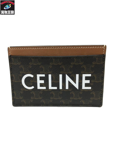 CELINE　マガダム柄 カードケース　イタリア製　茶