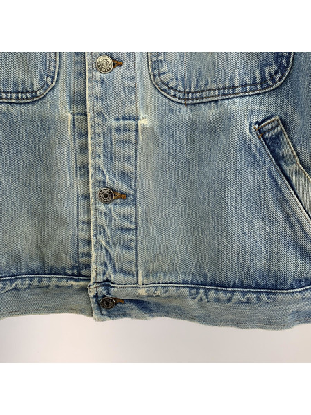 POLO RALPH LAUREN 80s 90s USA製 白タグ 襟コーデュロイ デニムジャケット[値下]