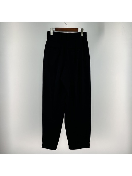 6 ROKU GEORGETTE TUCK PANTS/ブラック[値下]