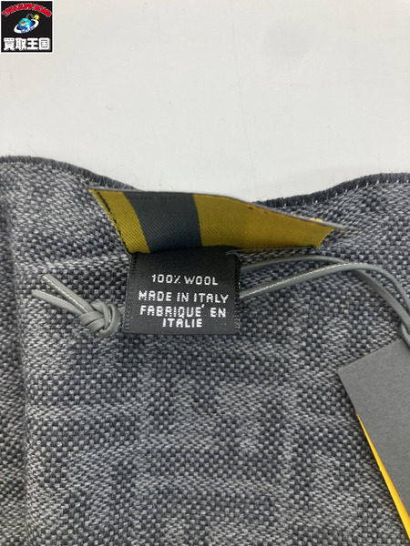 FENDI フェンディ ズッカ柄 マフラー グレー