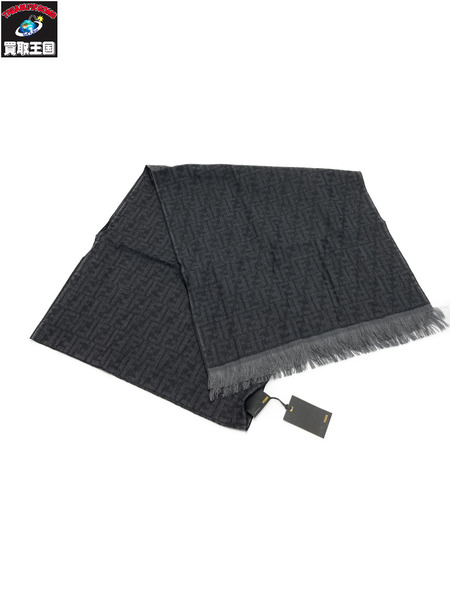 FENDI フェンディ ズッカ柄 マフラー グレー