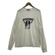 HYSTERIC GLAMOUR　プリント L/Sカットソー 白 L