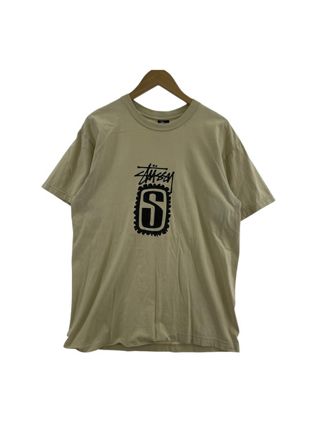 90s-00s STUSSY S/S センターロゴtee 紺タグ USA製 (L)