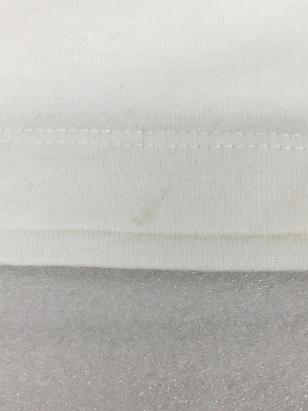 CELINE　レディースラグ衣料 トリオンフロゴ スタッズ Tシャツ (L) 白オレンジ