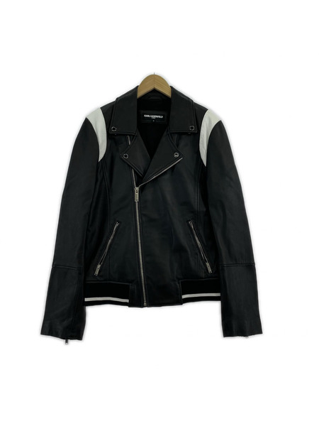 KARL LAGERFELD ライダース ダブルライダース ブラック M