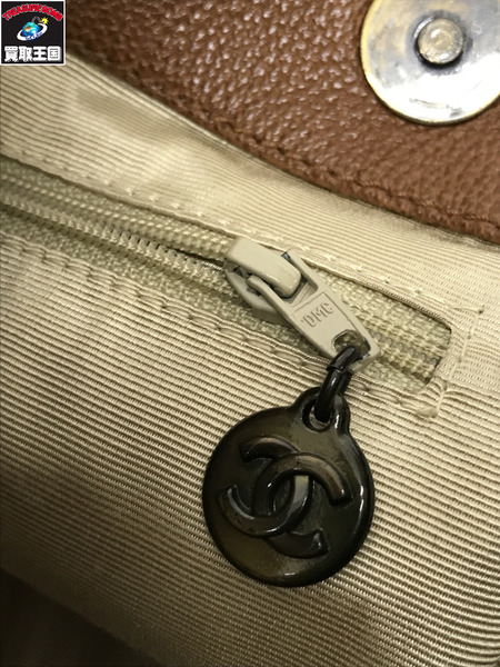 CHANEL トートバッグ ココマーク トートバッグ 茶