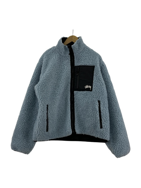 STUSSY SHERPA REVERSIBLE JACKET Light Denim（M）