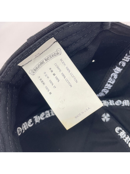 CHROME HEARTS Vertical Logo Hat 6パネルキャップ OS ブラック