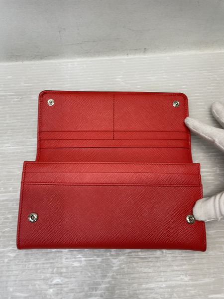 PRADA サフィアーノメタル ロングウォレット レッド