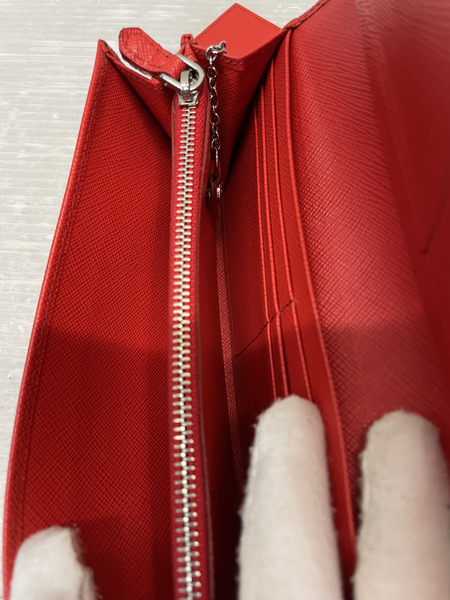 PRADA サフィアーノメタル ロングウォレット レッド