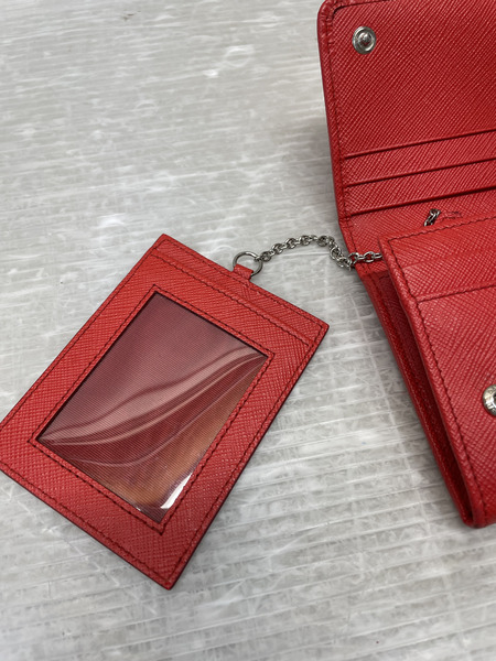 PRADA サフィアーノメタル ロングウォレット レッド