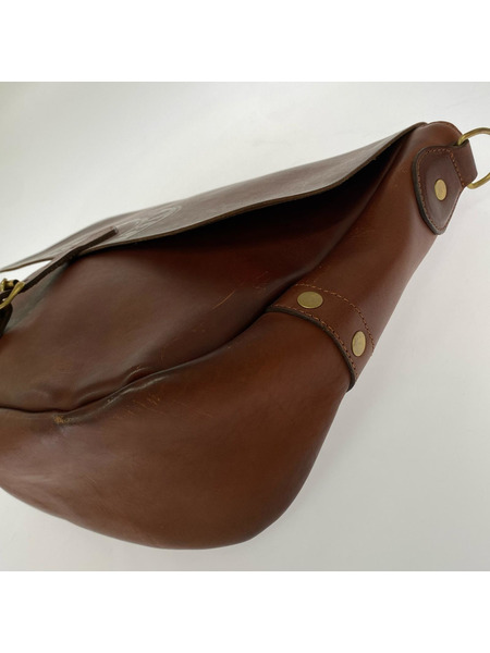 VASCO LEATHER POSTMAN SHOULDER BAG ブラウン[値下]