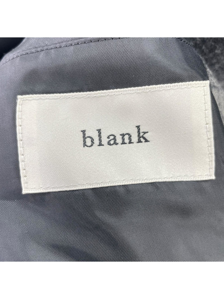 blank The Prayer Napoleon Coat チェックコート 2 グレー×ブラック