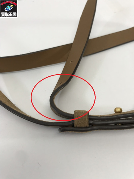 Tory Burch ショルダーバッグ ボア レザー 白茶