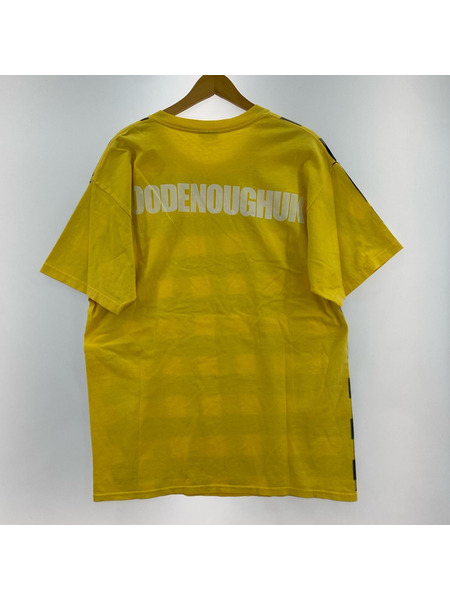 GOODENOUGH 半袖Tシャツ・カットソー ブロックチェック Tシャツ イエロー×ブラック