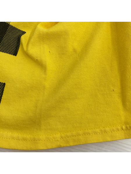 GOODENOUGH 半袖Tシャツ・カットソー ブロックチェック Tシャツ イエロー×ブラック