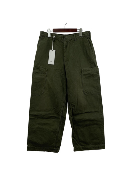 Graphpaper Suvin Herringbone cargo Pants 1 オリーブ