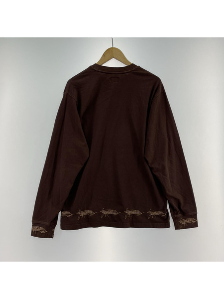 Supreme Signature L/S top brown < NULL >