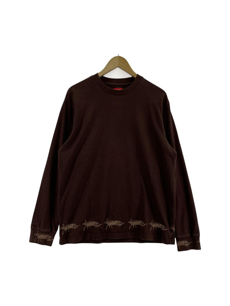 Supreme Signature L/S top brown < NULL >