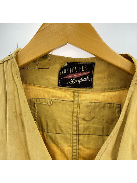 OLD・VINTAGE ジレ・ベスト 40s  ハーフムーン ハンティングベスト BEG