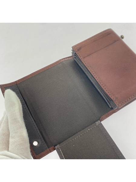 コンパクトウォレット m+ millefoglie Ⅱ P25 tabacco×choco
