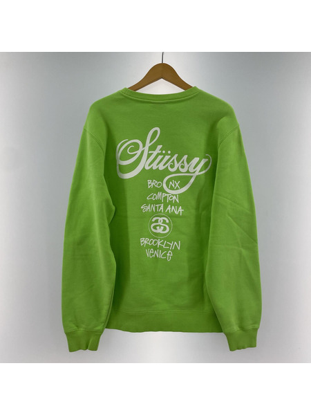 STUSSY L/Sスウェット M GRN